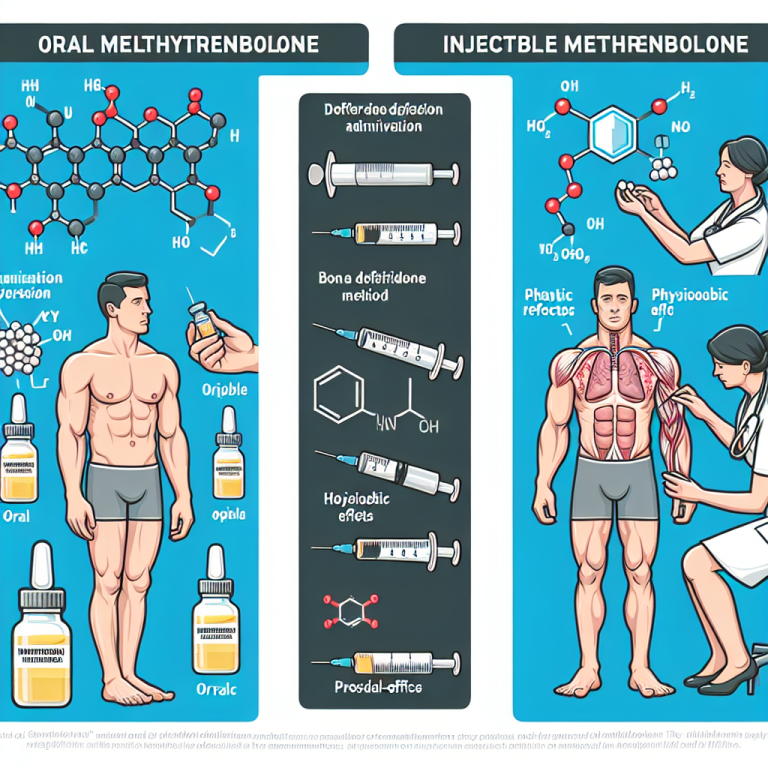 Diferencias entre Methyltrenbolone oral e inyectable