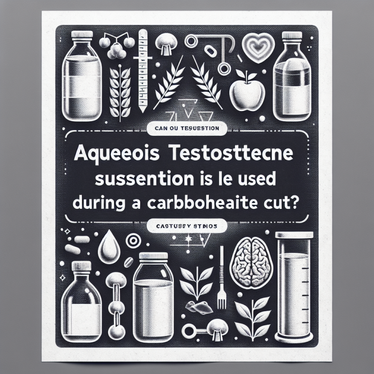 ¿Se puede usar Suspensión acuosa de testosterona durante un corte de carbohidratos?