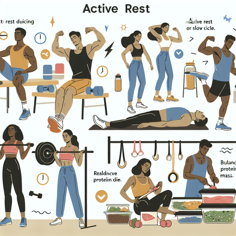 Qué papel juega el descanso activo con Preparativos para ganar masa muscular